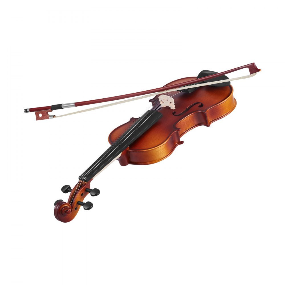 VEVOR Violin 1/2 Size for Adults, Violin Fiddle Set for Beginners Student with Hard Case, Rosin, Bow, Shoulder Rest,Bridge,Tuner and Extra Strings,Solidwood Professional Musical Instruments (Brown)