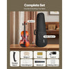 VEVOR Violin 4/4 Full Size for Adults, Violin Fiddle Set for Beginners Student with Hard Case,Rosin, Bow,Shoulder Rest,Bridge,Extra Strings,Professional Solidwood Instrument (Glossy Brown)