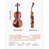 VEVOR Violin 4/4 Full Size for Adults, Violin Fiddle Set for Beginners Student with Hard Case,Rosin, Bow,Shoulder Rest,Bridge,Extra Strings,Professional Solidwood Instrument (Glossy Brown)