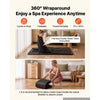 VEVOR Infrared Sauna Blanket with Mineral Stones, 73 x 35 in Sauna Bag, Zero EMF, Portable for Home Detox and Relaxation, Temperature Control & Timer, PU Leather Heating Wrap, Carry Bag, Black