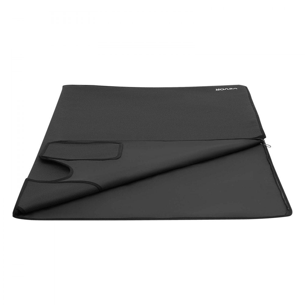 VEVOR Infrared Sauna Blanket 73 x 35 in, Portable PU Leather Sauna Bag, Even Heating for Home Detox & Relaxation, Temp Control & Timer, Full-Body Heating Wrap with Towel Liner, Carry Bag, Black