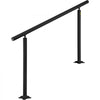 VEVOR Outdoor Stair Railing Kit, 5 FT Handrails 0-5 Steps, Adjustable Angle Black Aluminum Stair Hand Rail for The Elderly, Handrails for Indoor & Outdoor Steps