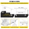 VEVOR Outdoor Stair Railing Kit, 5 FT Handrails 0-5 Steps, Adjustable Angle White Aluminum Stair Hand Rail for The Elderly, Handrails for Outdoor Steps