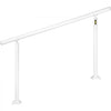 VEVOR Outdoor Stair Railing Kit, 5 FT Handrails 0-5 Steps, Adjustable Angle White Aluminum Stair Hand Rail for The Elderly, Handrails for Outdoor Steps