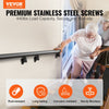 VEVOR Handrail Stair Railing, 12 ft, Wall Mount Handrails for Indoor Stairs, Thickened Aluminum Alloy Hand Rail with Installation Kit, 440 LBS Load Capacity Stairway Railing for Outdoor Stairs