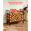 VEVOR Firewood Rack 32.68 Inch Heavy Duty Indoor Fire Wood Storage Holder, for Fireplace Patio Deck, 550 lbs Load Capacity, Stacker Stand with Log Carrier Bag, Metal Wood Pile Organizer Tool, Black