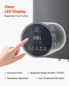 VEVOR Gas Tankless Water Heater, 4.3Gal Indoor 100000 BTU Instant Hot Water Heater, Smart Temperature Control & Clear LED Display & Multiple Security Protections for Whole House,Silver Gray