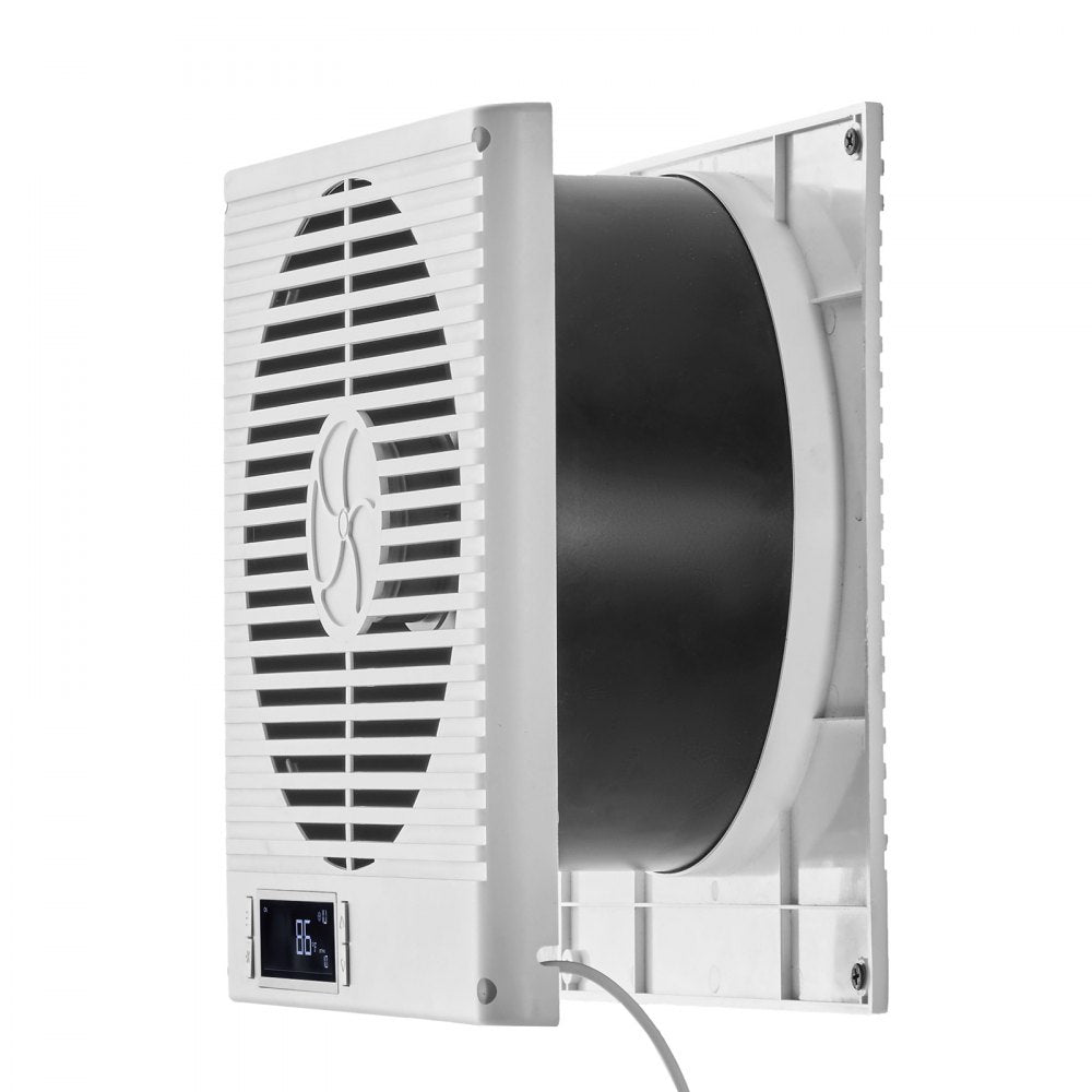 VEVOR 7.5-Inch Room to Room Fan, 2-in-1 305 CFM Through Wall Fan with Remote Control & Two-Way Airflow, 10-Speed Ventilation Quiet Vent for Kitchen, Living & Laundry Room Workshop