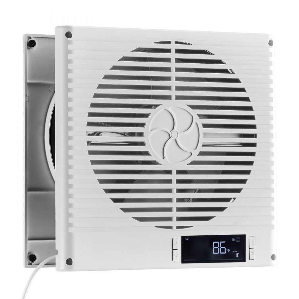 VEVOR 7.5-Inch Room to Room Fan, 2-in-1 305 CFM Through Wall Fan with Remote Control & Two-Way Airflow, 10-Speed Ventilation Quiet Vent for Kitchen, Living & Laundry Room Workshop