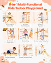 VEVOR 8-in-1 multi-functional kids indoor playground overview graphic