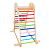 VEVOR Indoor Playground Jungle Gym, 4-in-1 Wooden Indoor Playground Playset with Climbing Rock, Slide, Wooden Ladder & Gym Rings, Montessori Style Playground Climbing Toys for Boys Girls, 220LBS
