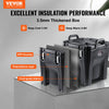 VEVOR Insulated Food Carrier, 32Qt Capacity, Stackable Catering Hot Box with Stainless Steel Barrel, Top Load LLDPE Food Warmer with Integral Handles Buckles Stationary Base, for Restaurant Canteen, B