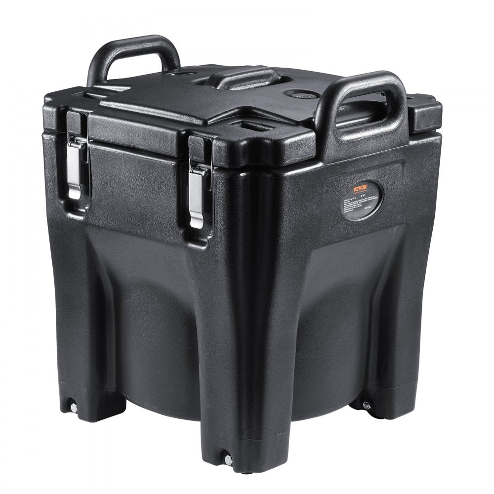 VEVOR Insulated Food Carrier, 32Qt Capacity, Stackable Catering Hot Box with Stainless Steel Barrel, Top Load LLDPE Food Warmer with Integral Handles Buckles Stationary Base, for Restaurant Canteen, B