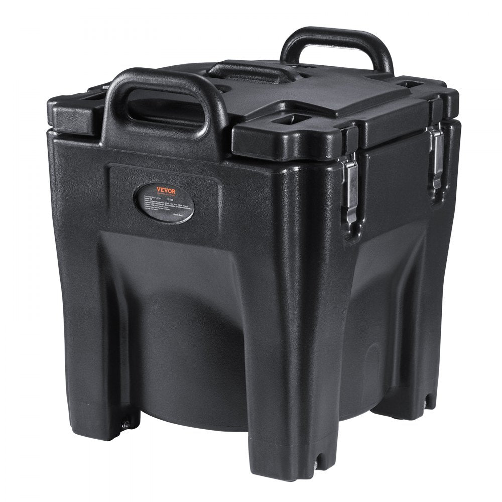 VEVOR Insulated Food Carrier, 32Qt Capacity, Stackable Catering Hot Box with Stainless Steel Barrel, Top Load LLDPE Food Warmer with Integral Handles Buckles Stationary Base, for Restaurant Canteen, B