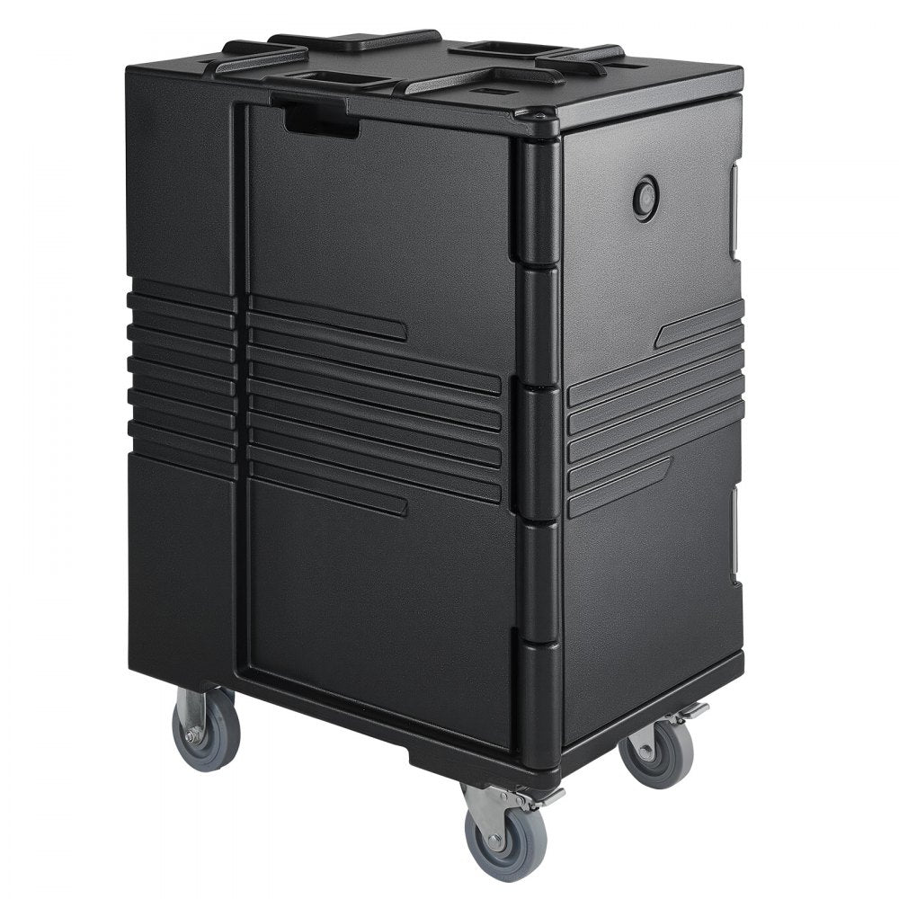 VEVOR Insulated Food Pan Carrier, 127 Qt Non-Electrical Food Warmer, with Swivel Wheel & 304 Stainless Steel Latch, LLDPE Stackable Hot Box, for Various Pan Sizes(NOT Included), Fit Catering BBQ Event
