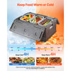 VEVOR Collapsible Insulated Food Warmer, 40 Qt Non-Electrical Thermal Carrier, Lightweight and High-rigidity EPP Hot Box, for Delivery, Transport, Catering BBQ Event, Keeps Warm/Cold 4 Hours (Gray)