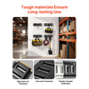 VEVOR E-Track Tie-Down Rail Kit, 4 Pack 1.3 ft E Track Rails, 2 U-Shaped Hooks, 2 Tool Holders, 2 Track Shelf Brackets, 2 Tire Holders, 2 Cable Storage Rings, 8 End Caps & 1 Bag, Fit for Vans Trailers