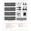 VEVOR E-Track Tie-Down Rail Kit, 4 Pack 1.3 ft E Track Rails, 2 U-Shaped Hooks, 2 Tool Holders, 2 Track Shelf Brackets, 2 Tire Holders, 2 Cable Storage Rings, 8 End Caps & 1 Bag, Fit for Vans Trailers
