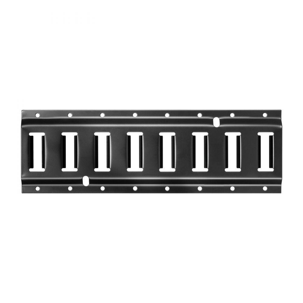 VEVOR E-Track Tie-Down Rail Kit, 4 Pack 1.3 ft E Track Rails, 2 U-Shaped Hooks, 2 Tool Holders, 2 Track Shelf Brackets, 2 Tire Holders, 2 Cable Storage Rings, 8 End Caps & 1 Bag, Fit for Vans Trailers