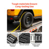 VEVOR E-Track Tie-Down Rail Kit, 4 Pack 2 ft E Track Rails, 20 Pcs Includes 2 Ratchet Straps & 4 O-Rings & 4 Tie-Offs with D-Ring & 2 Single Slots & 8 End Caps, Fit for Garages Vans Trailers