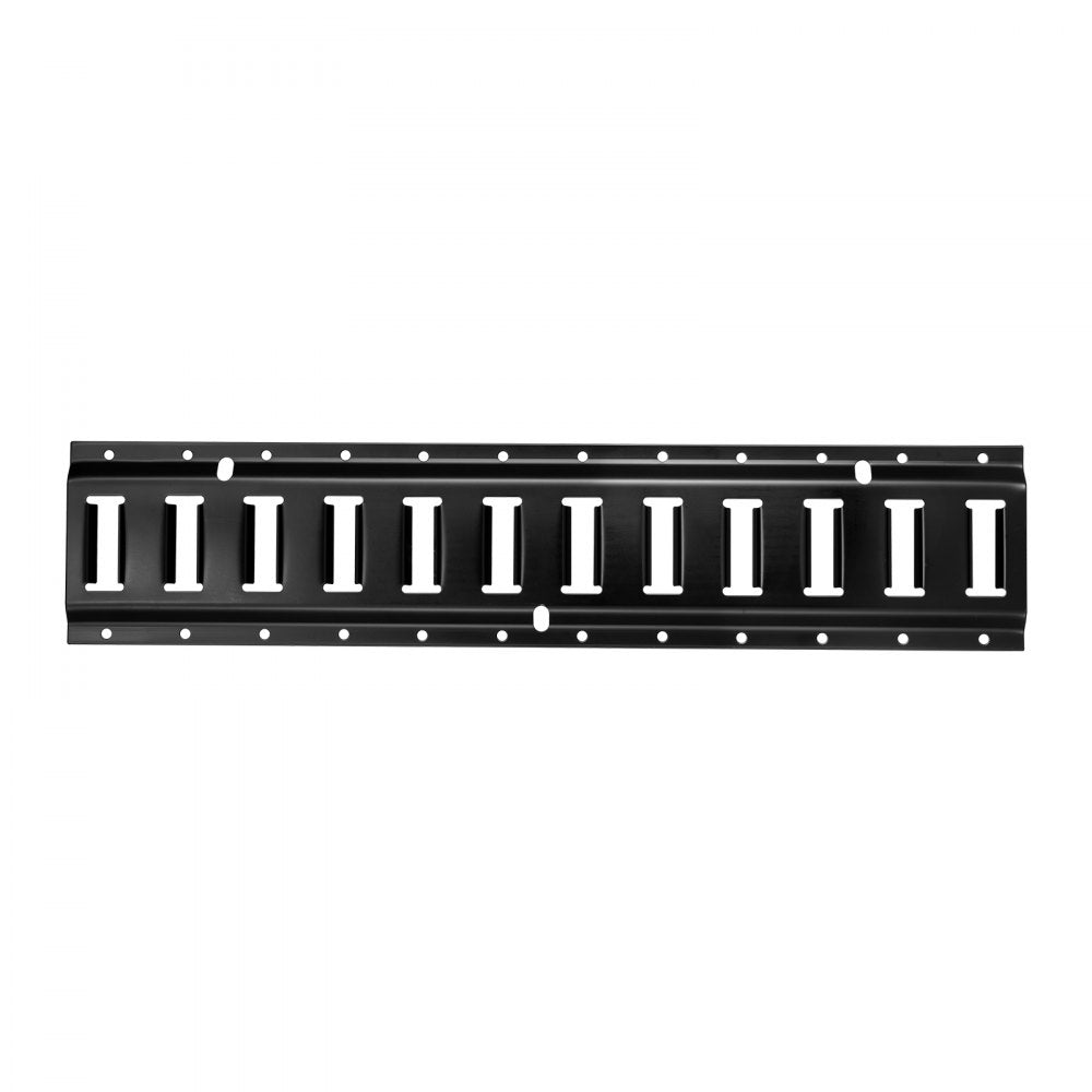 VEVOR E-Track Tie-Down Rail Kit, 4 Pack 2 ft E Track Rails, 20 Pcs Includes 2 Ratchet Straps & 4 O-Rings & 4 Tie-Offs with D-Ring & 2 Single Slots & 8 End Caps, Fit for Garages Vans Trailers