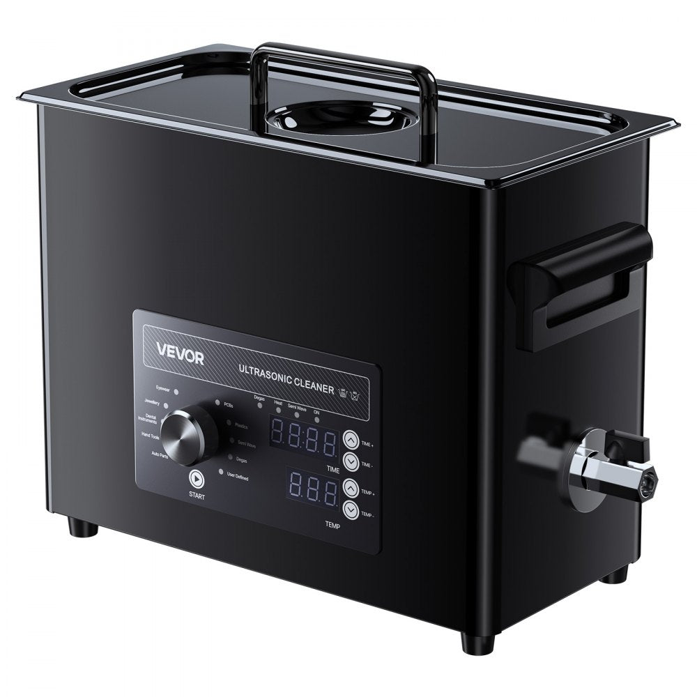 VEVOR 6L Ultrasonic Cleaner, Professional Ultrasonic Cleaner Machine with Knob Control, Stainless Steel Cleaning Machine with Basket and Cleaning Ball, for Watches, Razors, Jewelry, Coins and More