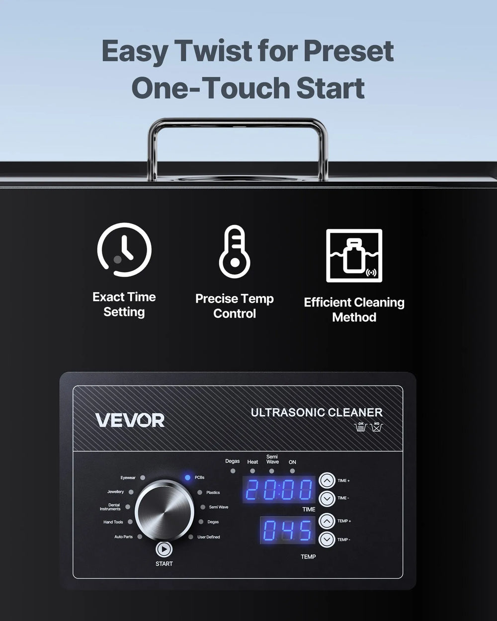 VEVOR 30L Ultrasonic Cleaner - image 3