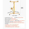 VEVOR 16ft Drywall Lift, Heavy-Duty 150 lbs Sheetrock Hoist with Adjustable Telescoping Arm, Lockable Wheels, Drywall Lifter Panel Jack Hoist Tools Ideal for Ceiling & Wall Installation (Yellow)