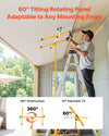 VEVOR 11ft Drywall Lift, Heavy-Duty 150 lbs Sheetrock Hoist with Adjustable Telescoping Arm, Lockable Wheels, Drywall Lifter Panel Jack Hoist Tools Ideal for Ceiling & Wall Installation (Yellow)