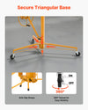 VEVOR 11ft Drywall Lift, Heavy-Duty 150 lbs Sheetrock Hoist with Adjustable Telescoping Arm, Lockable Wheels, Drywall Lifter Panel Jack Hoist Tools Ideal for Ceiling & Wall Installation (Yellow)