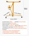 VEVOR 11ft Drywall Lift, Heavy-Duty 150 lbs Sheetrock Hoist with Adjustable Telescoping Arm, Lockable Wheels, Drywall Lifter Panel Jack Hoist Tools Ideal for Ceiling & Wall Installation (Yellow)