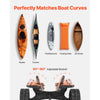 VEVOR Kayak Cart, 300 lbs Load Capacity, Foldable Kayak Trolley with 10-inch Solid Rubber Tires & 1 Ratchet Strap, Paddle Board Trolley for Carrying Kayaks, Canoes, Paddleboards, Float Mats, Jon Boats