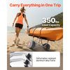 VEVOR Kayak Cart, 350 lbs Load Capacity, Kayak Trolley with 12-inch Inflatable PU Tires & 2 Straps, Assembles & Disassembles Within Seconds, Paddle Board Trolley for Carrying Kayaks and Canoes