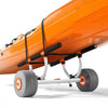 VEVOR Kayak Cart, 350 lbs Load Capacity, Kayak Trolley with 12-inch Inflatable PU Tires & 2 Straps, Assembles & Disassembles Within Seconds, Paddle Board Trolley for Carrying Kayaks and Canoes