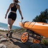 VEVOR Kayak Cart, 330 lbs Load Capacity, Canoe Cart Dolly with 15-inch Solid Rubber Tires & Kickstand, Assembles & Disassembles Within Seconds, Paddle Board Trolley for Kayaks, Canoes, Paddleboards