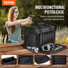 VEVOR Range Bag for 3 Pistols, Tactical Gun Range Bag with 2 Detachable Baffles & 6 Magazines, Firearm Shooting Handgun Bag for Outdoor Hunting Pistol Bag with Single Shoulder Strip, Black