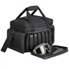 VEVOR Range Bag for 4 Pistols, Tactical Gun Range Bag with 3 Detachable Baffles & 6 Magazines, Firearm Shooting Handgun Bag for Outdoor Hunting Shooting Pistol Bag with Single Shoulder Strip, Black
