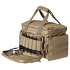 VEVOR Range Bag for 4 Pistols, Tactical Gun Range Bag with 3 Detachable Baffles & 6 Magazines, Firearm Shooting Handgun Bag for Outdoor Hunting Shooting Pistol Bag with Single Shoulder Strip, Brown
