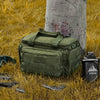 VEVOR Range Bag for 4 Pistols, Tactical Gun Range Bag with 3 Detachable Baffles & 6 Magazines, Firearm Shooting Handgun Bag for Outdoor Hunting Shooting Pistol Bag with Single Shoulder Strip, Green
