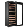 VEVOR 42 Bottle Wine Fridge, Freestanding Wine Cooler Refrigerator, Dual Zone Cooler, 41℉ to 65℉ Adjustable Temp Mini Cellar, Glass Door, For Home Office Bar, Red White Champagne or Sparkling Wines