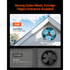 VEVOR Gable Mount Fan, 15 Inch Attic Exhaust Fan with Adjustable Thermostat & Outer Mesh, 1650 CFM House Ventilator Cools Up to 2360 Sq.Ft, Quiet Ventilation for Roof, Garage & Shop, Vibrant Orange