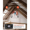 VEVOR Gable Mount Fan, 16 in Attic Vent Exhaust Fan 1945 CFM Thermostat, Cooling and Ventilation for Home, Garage, Warehouse, Workshop, Carbon Steel Housing with Mounting Brackets & Hardware, Orange