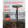 VEVOR Marsh Seat, 25.6-37 in Adjustable Duck Hunting Seat, 300 lb Capacity, Waterfowl Mud Seat for Wetlands & Swamps, 2 Large Mud Plates, Lightweight Aluminum Frame, 600D Camo Fabric & Shoulder Strap