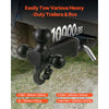VEVOR Trailer Hitch, Tri-Ball Mount with Hook & Pin, Trailer Ball Size 1-7/8", 2" and 2-5/16", Fit 2-Inch Hitch Receiver, Max 10,000 lbs Ball Hitch, Towing Hitch for RVs, SUVs, ATVs, and Trucks, Black