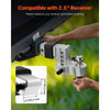VEVOR Adjustable Trailer Hitch, 4-Inch Drop Hitch Ball Mount, Fit 2.5-Inch Receiver, Heavy Duty Aluminum Alloy Tow Hitch with 2" & 2-5/16" Balls, 18500 lbs GTW, Receiver Hitch with Anti-theft Pin