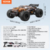 VEVOR Remote Control Car, 1:10 Scale RC Car for Kids,  All Terrain 4WD Off-Road Truck with 45° Wheelie & Adjustable Speed, 50 km/h High-Speed Hobby RC Racing Car Toy, Ideal Gift for 8+ Year Kids, IPX4