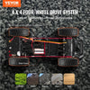 VEVOR Remote Control Car, 1:24 Scale RC Car for Kids, All Terrain 4WD Off-Road Truck with Full Lighting, 1 Extra Shell & 2 Rechargeable Batteries, 2-Speed Hobby Racing Car for 14+ Years Boys Girls