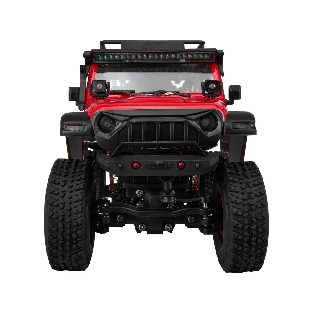 VEVOR Remote Control Car, 1:24 Scale RC Car for Kids, All Terrain 4WD Off-Road Truck with Full Lighting, 1 Extra Shell & 2 Rechargeable Batteries, 2-Speed Hobby Racing Car for 14+ Years Boys Girls