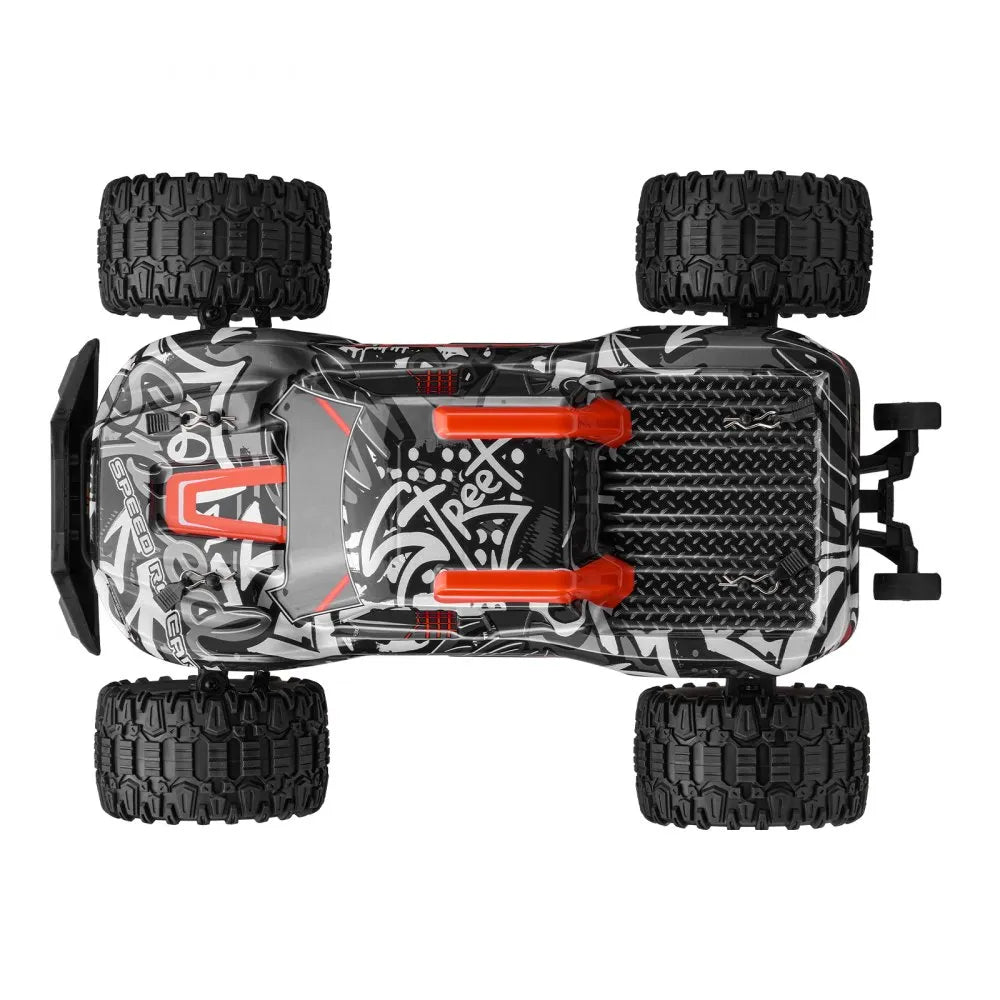 VEVOR Remote Control Car, 1:14 Scale RC Car for Kids, All Terrain 4WD Off-Road Monster Truck with 45° Wheelie & 2 Batteries, 38 km/h High Speed Hobby Racing Car - Ideal Gift for 8+ Years Kids