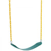 VEVOR 2-Pack Swing Seats, with 66 Inch Coated Chains and Snap Hooks, Support 300 lbs Swings Replacement for Outdoor Swing Set, Swing Set Accessories for Kids, for Outdoor and Indoor Use, Green